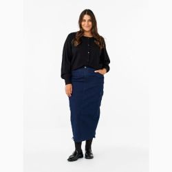 Maxi Denim Nederdel fra Zizzi J20048A