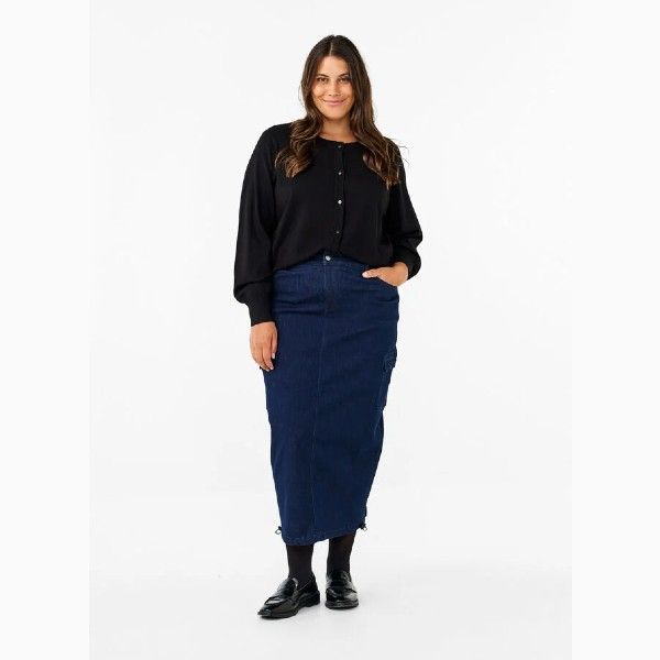 Maxi Denim Nederdel fra Zizzi J20048A