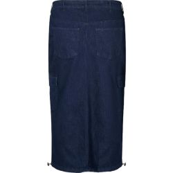 Maxi Denim Zizzi Nederdel set bagfra
