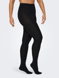 Sorte plussize strømpebukser i et ensfarvet design, fremhæver komfort og stil.