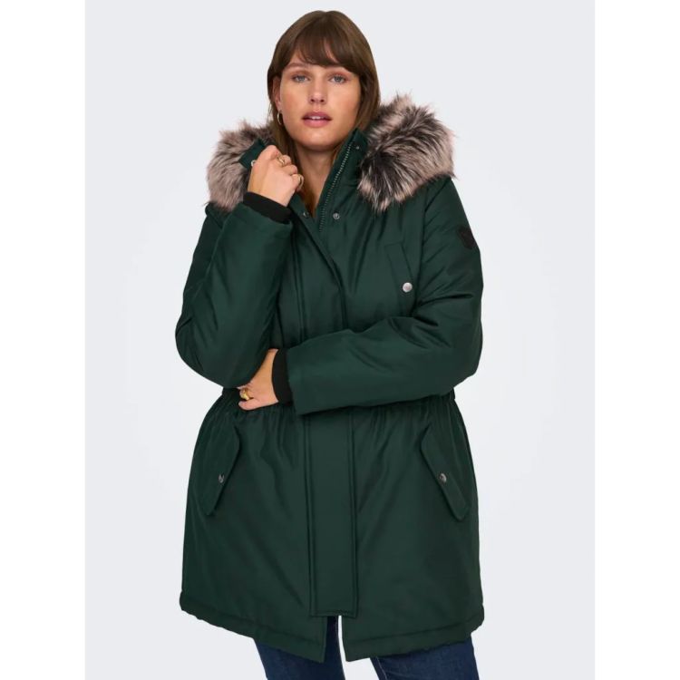 Smart Olivengrøn Parka Coat fra Only Carmakoma