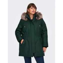 Smuk Olivengrøn Parka Coat fra Only Carmakoma