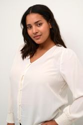 Smuk og enkel KCtina Bluse fra Kaffe Curve med knapper