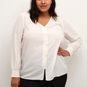 Smuk og enkel KCtina Bluse fra Kaffe Curve hvid