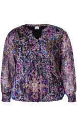 Farverig Zhenzi bluse, blomsterprint