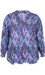 Farverig Zhenzi bluse, paisleymønster