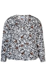 Zhenzi bluse: trendy print, let pasform