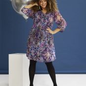 Zhenzi kjole med blomsterprint