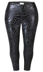 Glansfulde zebra-print leggings