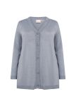 Elegant grå cardigan med knapper
