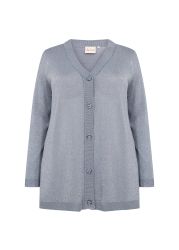 Elegant grå cardigan med knapper