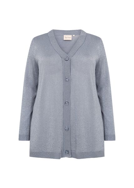 Elegant grå cardigan med knapper