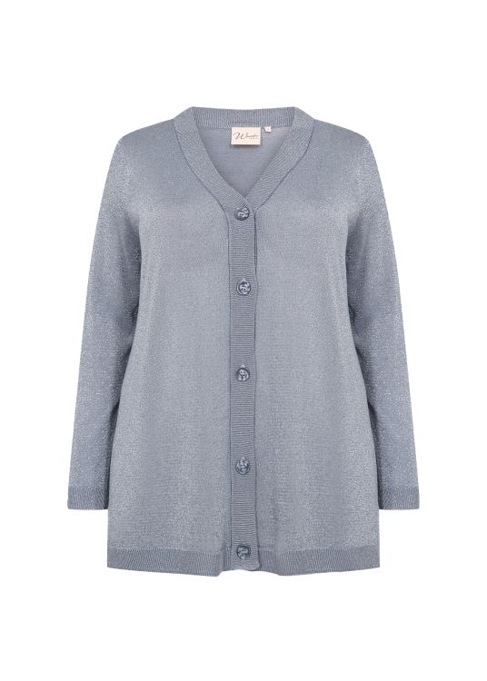 Elegant grå cardigan med knapper
