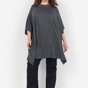 Asymmetrisk tunika, grå, plussize