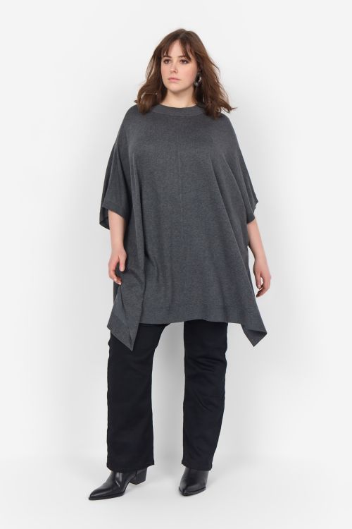 Asymmetrisk tunika, grå, plussize