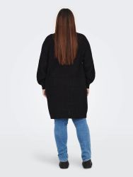 Sort strikket plussize cardigan
