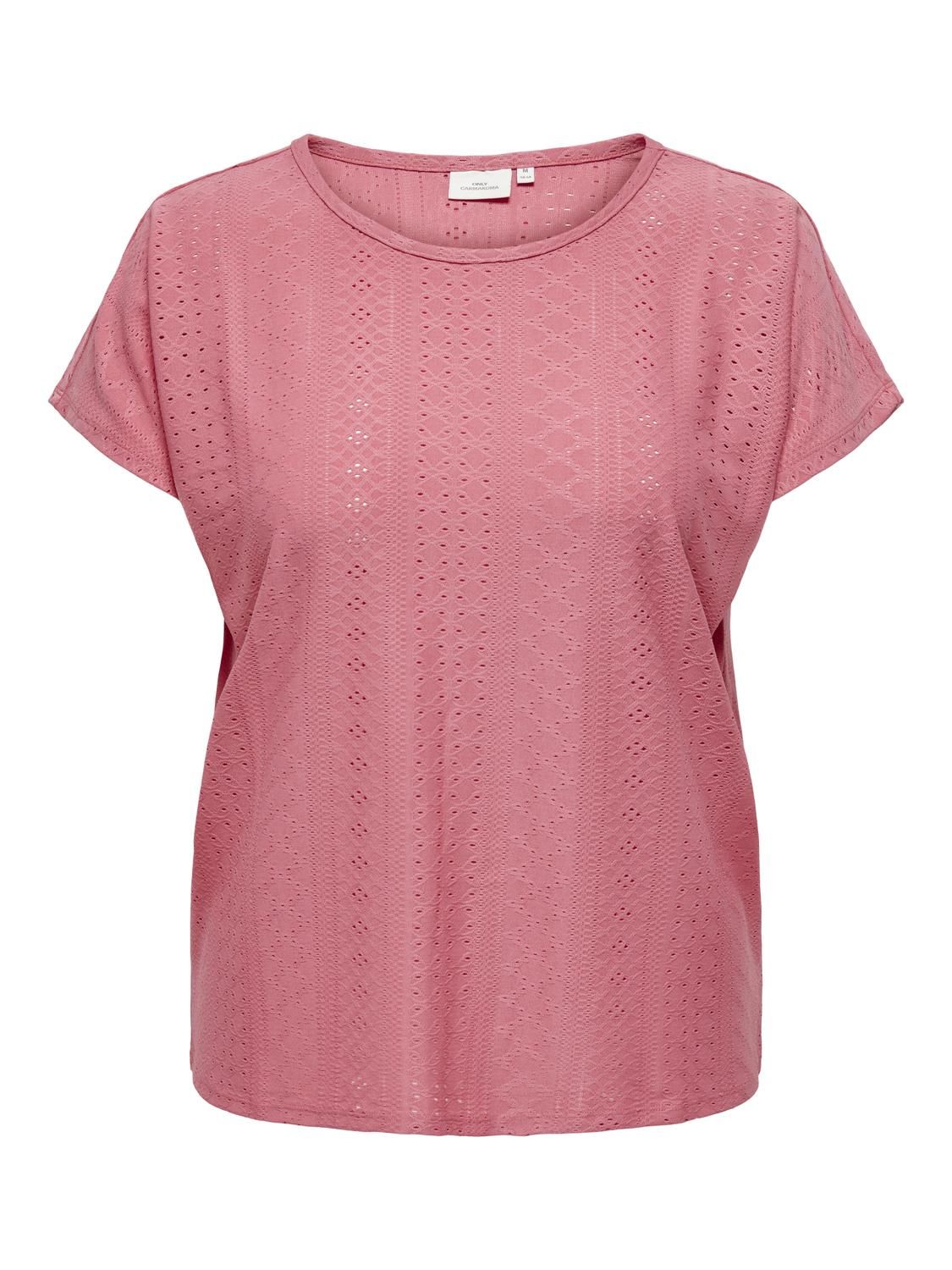 Blød koral T-Shirt i åndbart mesh 