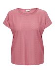 Blød koral T-Shirt i åndbart mesh 
