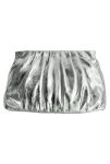 Festlig Taske i Silver Metallic i lammeskind