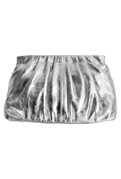 Festlig Taske i Silver Metallic i lammeskind