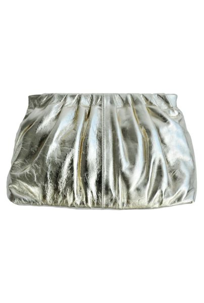 Festlig Taske Light Gold Metallic i lammeskind
