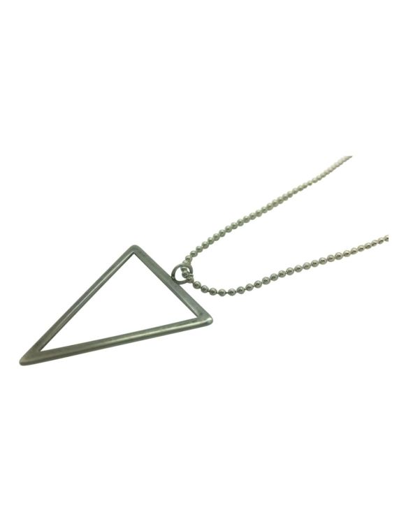 Lang halskæde med trekant silver A1-026
