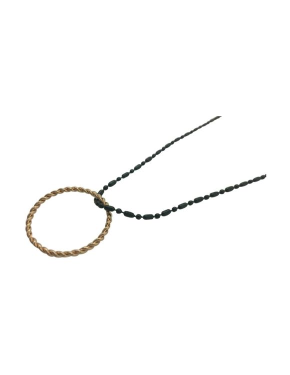 Flot lang halskæde med snoet ring fra just d' lux A1-076