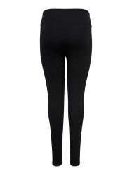 Sorte plussize leggings med elastisk linning, stilren og alsidig til hverdagsbrug.
