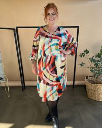 Farverig Kjole fra No. 1 by OX