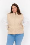 Elegant quiltet waistcoat med flatterende pasform