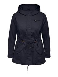 CarlOrca parka til plus-size i canvas med funktionelle lommer og stilrent snit