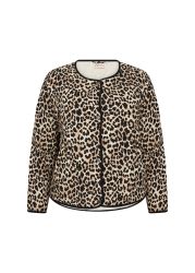 Wasabi leopardjakke til plus-size kvinder – en tidløs modefavorit.