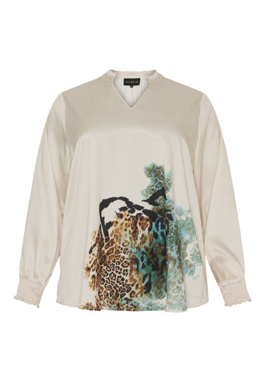 Eksklusiv bluse med flot leopardprint