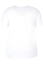 Hvid Blød Bomulds-T-shirt fra Zhenzi