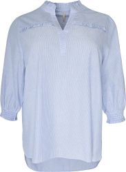 Klassisk stribet bluse med fine detaljer og behagelig pasform