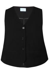 Klassisk sort vest, der fuldender ethvert outfit.