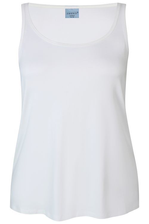 Klassisk bambustop med rund halsudskæring og brede stropper