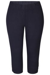 Strækbare jersey-leggings med 3/4-længde