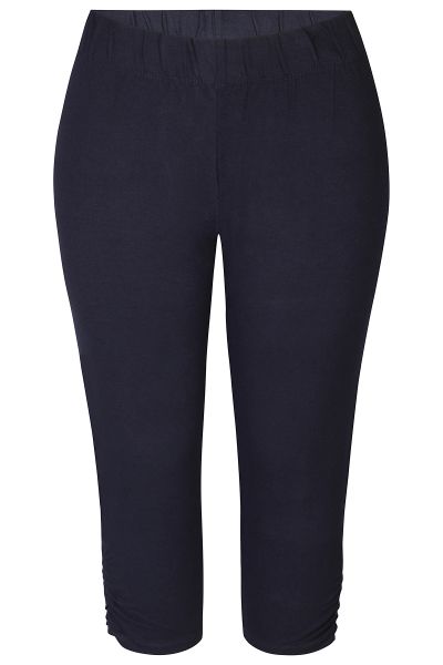 Strækbare jersey-leggings med 3/4-længde