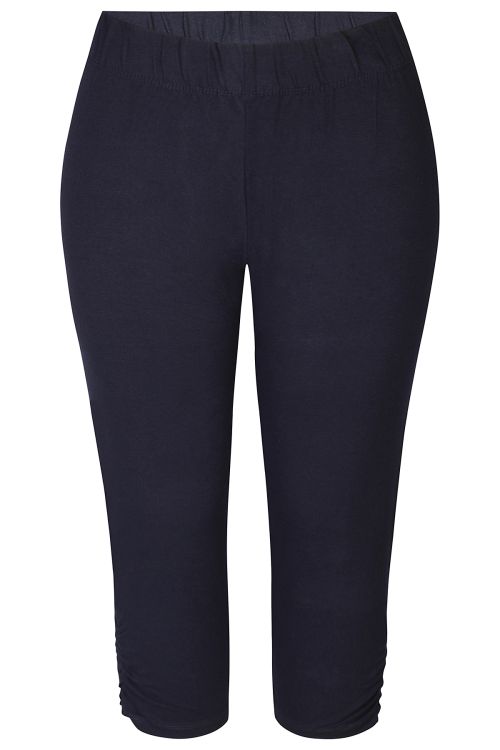 Strækbare jersey-leggings med 3/4-længde