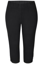 Strækbare jersey-leggings med 3/4-længde