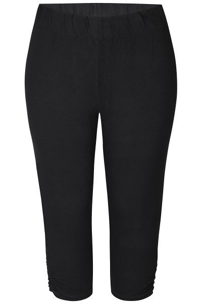 Strækbare jersey-leggings med 3/4-længde