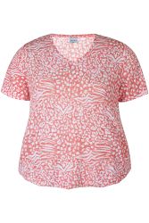 Farverig mønstret bluse