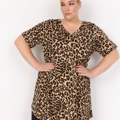 Leopard Maria Tunika i lyocell fra Wasabi