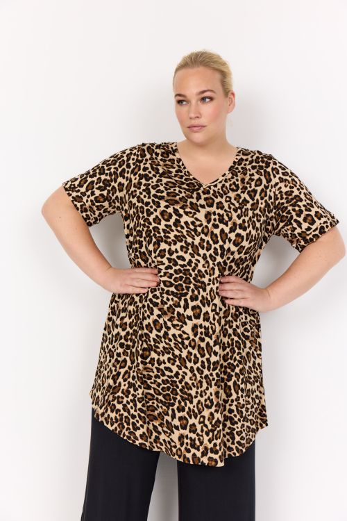Leopard Maria Tunika i lyocell fra Wasabi