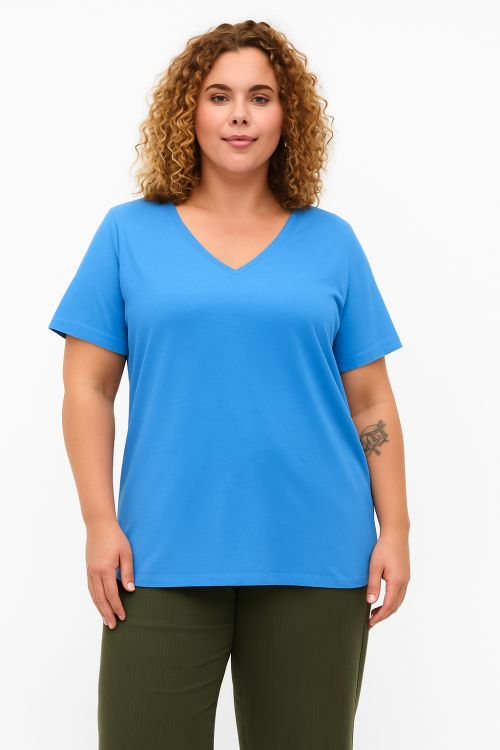 Kortærmet Zizzi T-shirt Blå