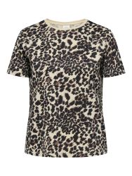 T-shirt med leopardprint