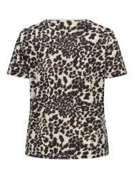 Leopardmønstret T-shirt i blød bomuld
