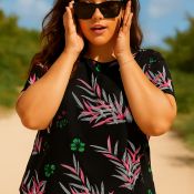 Carlux Life Top med blomsterprint fra Only Carmakoma