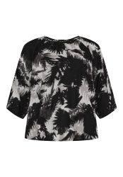 Let og luftig bluse i 100% viskose moss crepe